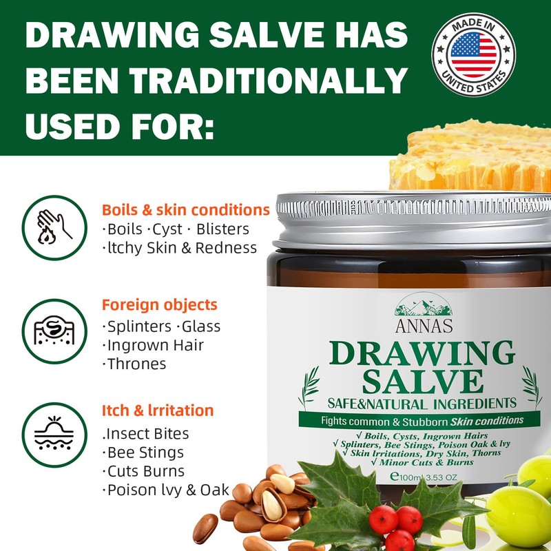 Drawing Salve,for Ingrown Hair, Boil and Cyst, Maximum Strength Fast