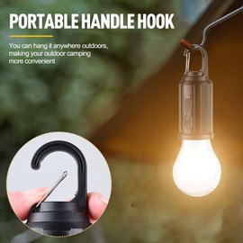 MVIOCS 4 Pack Led Camping Lantern USB Rechargeable,Outdoor Tent Lights for Camping Essentials, Hanging Light Bulbs with Clip Hook Camping Flashlight