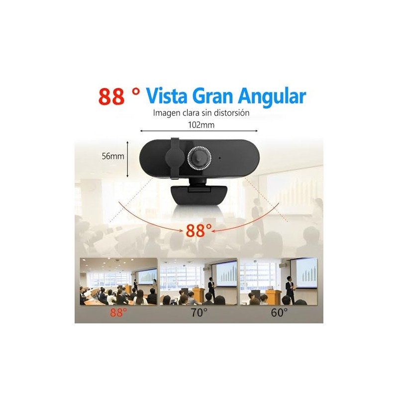 Webcam Cámara Web Full HD 1080p 30fps con Micrófono Integrado