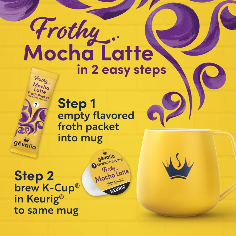 Gevalia Frothy 2-Step Mocha Latte Expresso K-Cup® Coffee Pods &