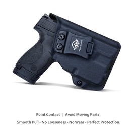 POLE.CRAFT M&P Shield 40 Holster with TLR-6 Light Laser for Smith & Wesson M&P Shield 9mm/.40 w/TLR-6 - Inside Waistband Carry Concealed Holster (Black, Right Hand)