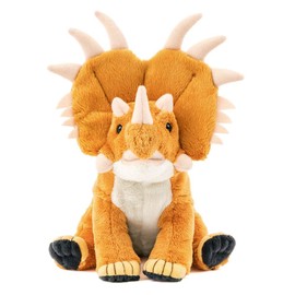 Carolata Stiracosaurus Plush Dinosaur (Ssuwa Series), 5.9 x 9.1 x 7.1 inches (15 x 23 x 18 cm)