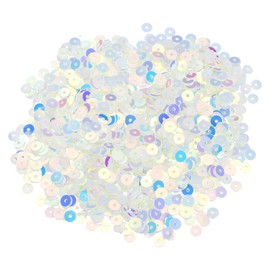 MECCANIXITY 20000 Pcs Flat Loose Sequins 4MM Bulk Cup Paillettes Embroidery Sequins Round Spangles with Holes for Jewelry Making Crafts Sewing Makeup Nail,Beige