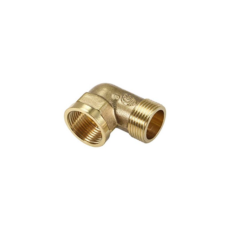 sourcing map Brass Pipe Fitting 90 Degree Street Elbow G3/4