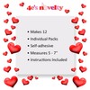 4E's Novelty Valentines Monster Craft Ornament (12 Pack) Foam Valentines
