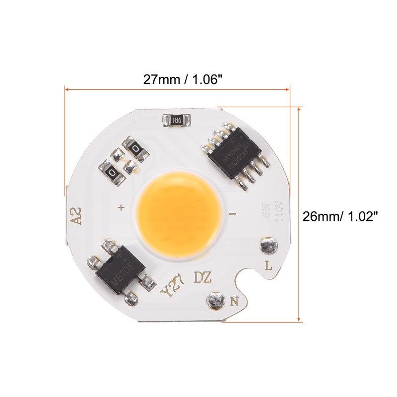 MECCANIXITY LED Chip Bulb 110V 5W Warm White 3000-3200K Driver