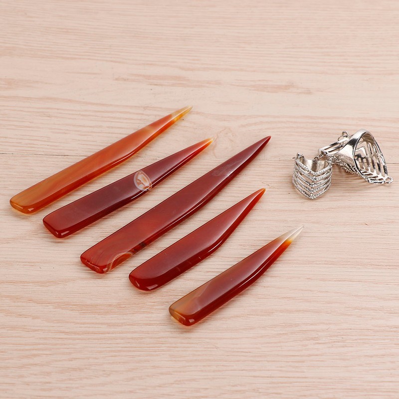 5pcs Agate Knife Burnisher Hand Craft Jewelry Making Tool for
