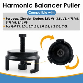 KITONLA For GM 25264 Harmonic Balancer Puller and LS Harmonic Balancer Installer, Fit for GM V8 LS1 LS2 LS3 LS4 LSX LSA LS6 LQ4 LQ9 1997-UP, Crank Pulley Puller and Installer Set for GM LS LT Engines