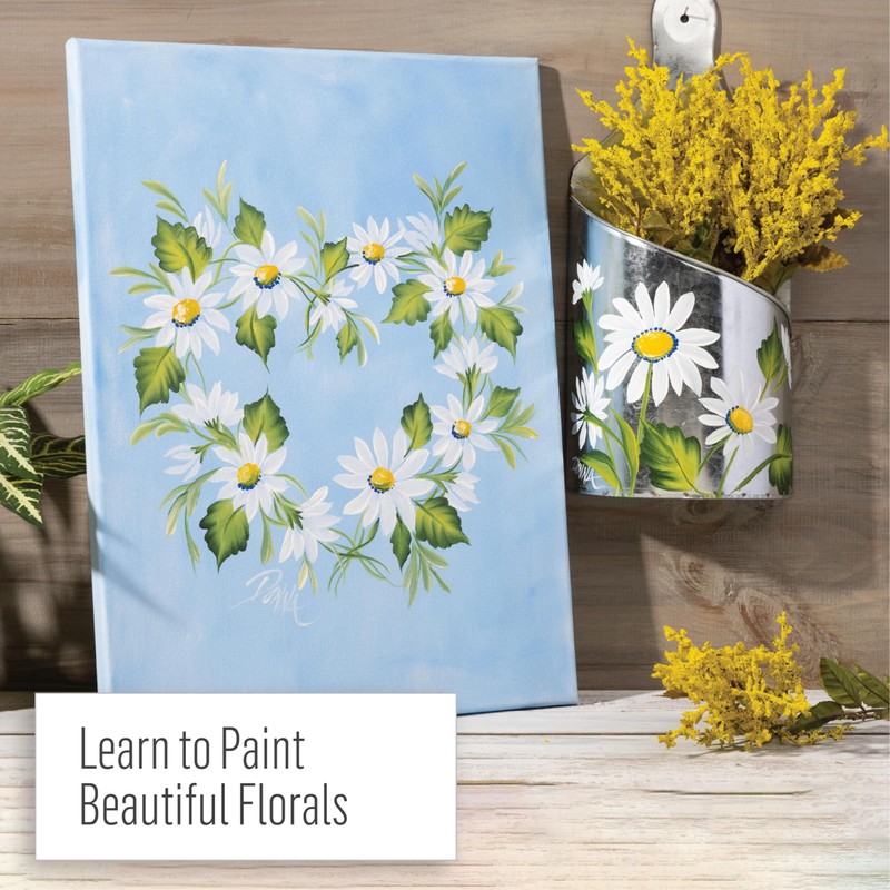 FolkArt, Daisy One Stroke, Beginner Kit, Includes 5 Paint Pots,