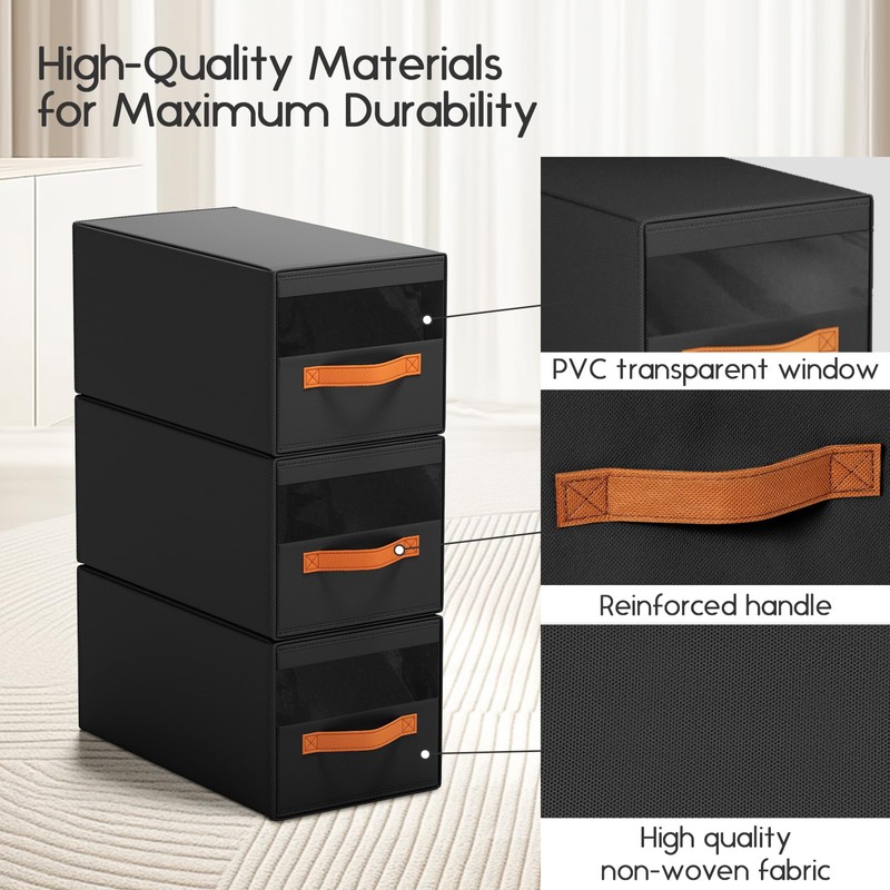 Homsorout Hat Organizer for Baseball Caps - 3 Pack Pull-Out