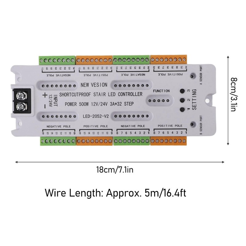 Ejoyous Stair Lighting with Motion Sensor, LED Stair Light Controller,
