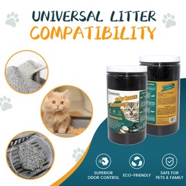 Wisesorb Cat Litter Deodorizer 1.2Lb Activated Charcoal Litter Box Odor Eliminator Absorber Unscented Cat Litter Odor Control Room Deodorizer Solution for Homes with Pets