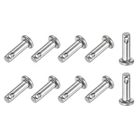 M METERXITY 10-Pack Single Hole Clevis Pins, M3 x 10mm 304 Stainless Steel Flat Head Clevis Pins for Mechanical Linkage/Fixed Parts/Ship Rigging, Link Hinge Pin Reusable