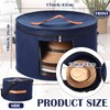 Suzile 4 Pack Large Round Foldable Hat Box for Women