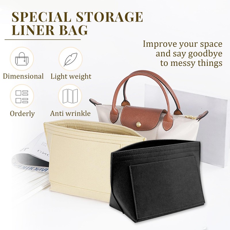 APMGONT Organiser for Longchamp Bag, Foldable Purse Organiser for Bag,