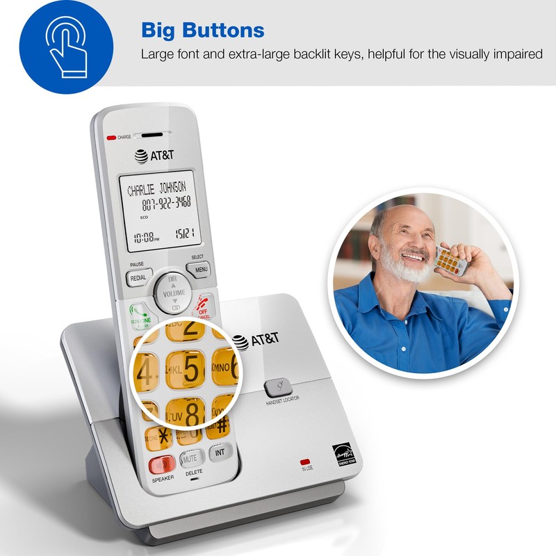 AT&T AT&T 4-Handset DECT 6.0 Cordless Home Phone with LCD