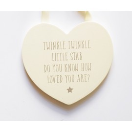 Heart Shaped Plaque Twinkle Twinkle