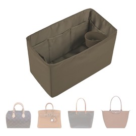 ArcDiary Bag-In Bag, With Bottom Plate, Lightweight Storage Organization, Inner Bag, Waterproof Fabric, Large Capacity, Freestanding, Silk, Suitable for Luxury Bags, Nylon, Storage Bag, Stylish, With