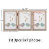 ORIVAN 5x7 Triple Picture Frame Hinged 3 Photos Folding Photo