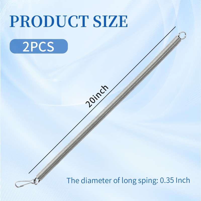 20 Inch Screen Door Spring, 2Pcs Self Closing Door Springs,