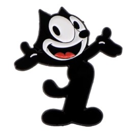 Pinstant Felix the Cat Classic Black White Cartoon 1.3" Enamel Pin Badge