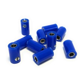 BELI-BECO 61/6 Coupling for Cross-Hole Plugs Miniature Banana Plug with Pin Diameter 2.6 mm Pack of 10 Blue