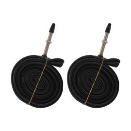 700 x 23c Inner Tube, Pack of 2, Anti Ageing Durable Shock Absorption Butyl Rubber Bicycle Inner Tube for Road Bike for Mountain Bike (700 x 23C French Mouth 60)