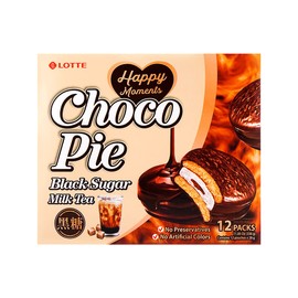 Lotte Black Sugar Milk Tea Choco Pie, 11.85oz