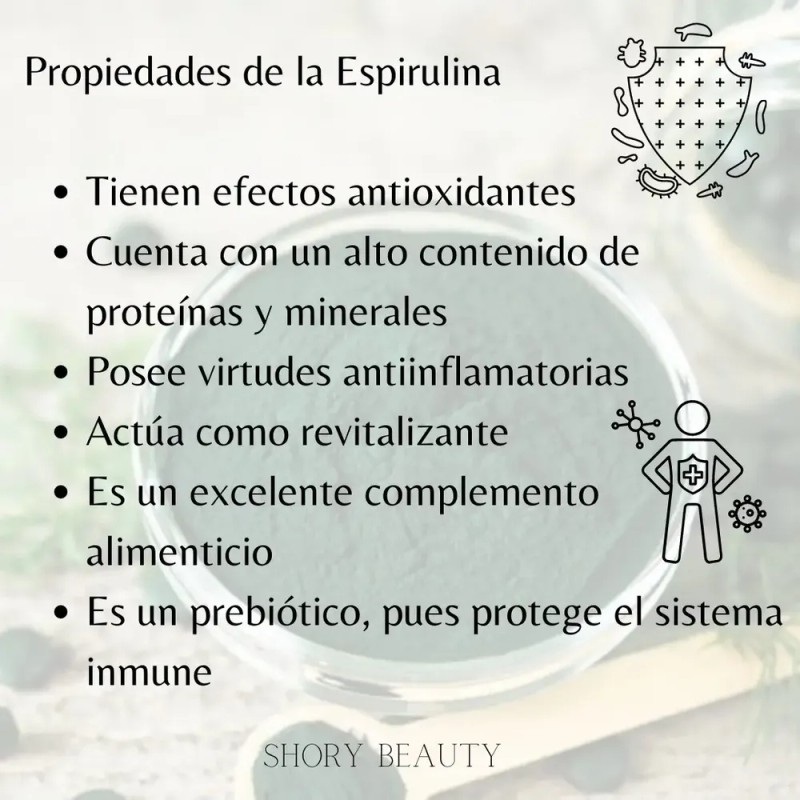 Alga Espirulina En Polvo Producto Premium 100 Gr