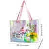 TotePrint Holographic PVC Handbag - Clear Transparent Bag with Letter