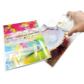 Evergreen Goods 10 Sheets A4 Printable White Glossy Sticker Vinyl - Waterproof Light Pearl White | Inkjet & Laser Printable