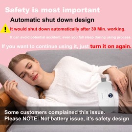 Portable Cordless Heating Pad for Cramps, Electric Waist Belt Device, Fast with 3 Heat Levels and Massage Modes, Back or Belly Women Girl