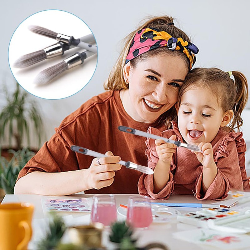 TRKETK 4 Pcs Paint Brushes for Walls Set Small Paint