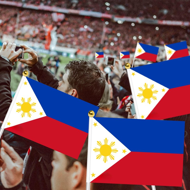 50pcs Philippines Mini Flags Small Filipino Philippine Flags Celebration Parade