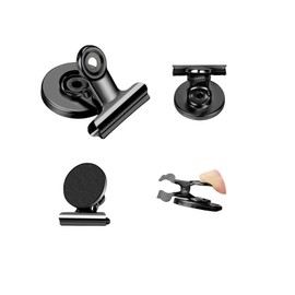 Refrigerator Magnet Clip, Strong Fridge Magnet Hook Clip, Magnetic Clips for Family, School, Freezer, Kitchen Refrigerator (Black)