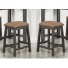 Liveasy Furniture Backless Counter Stool Set of 2, Counter Height