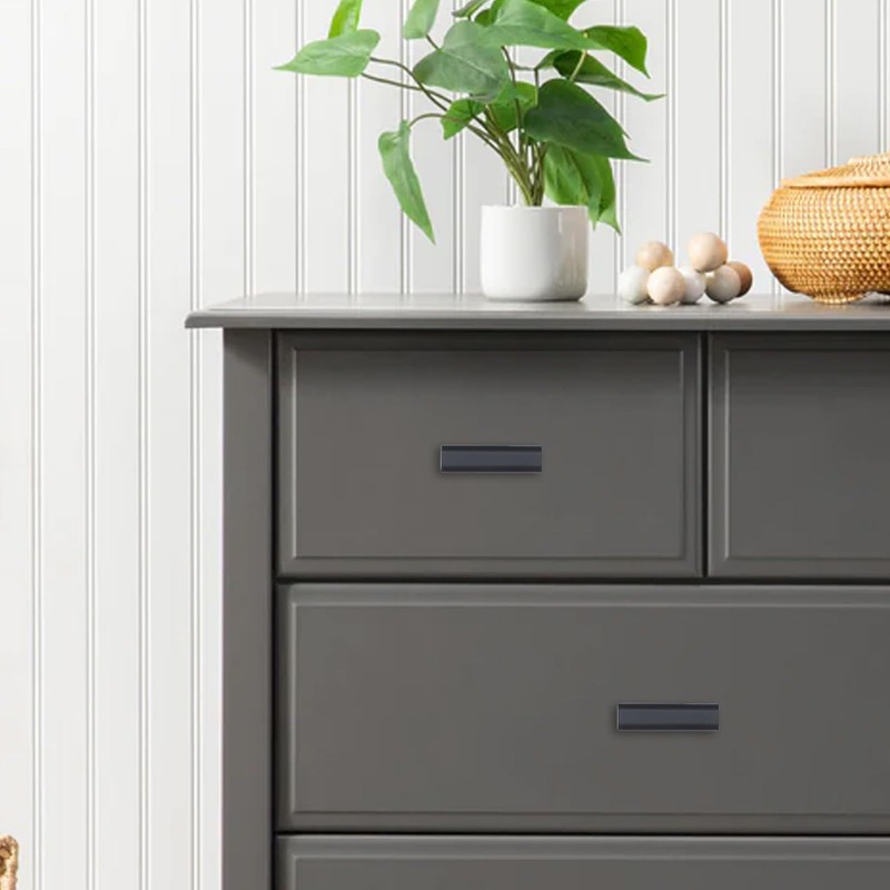 POVEFONK 10 Pack Matte Black Kitchen Cabinet Knobs Black Drawer