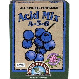 Down to Earth All Natural Acid Mix Fertilizer 4-3-6 For Low PH Acid Loving Plant - 1 Lb