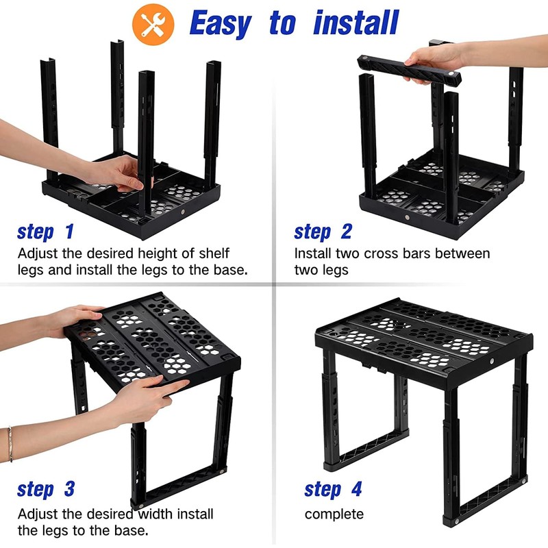 ABLinox Locker Organizer Shelf， Adjustable Width and Height, Ideal Locker