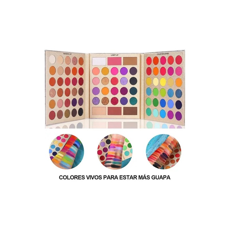 Paleta De Sombras Ojos Brillante Profesional Kit 86 Colores