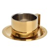 Coffee Cup Gold Fashionable Design Wearable Convenient Practical Stainless Steel