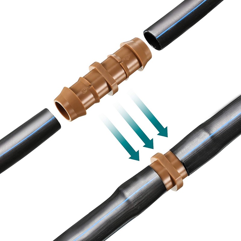 Boao 20 Packs 1/2 Inch Drip Irrigation Fittings Connectors Barbed