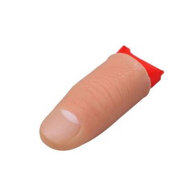 STOBOK Magic Trick Fingers Fake Fingers Soft Thumb Tips Stage Show Prop Prank Toy with Red Silk Training Cloth