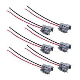 DUZFOREI 6pcs Female Fuel Pigtail Injector Plug Harness Wire Replacement for Santa Fe Tiburon Tucson FX35 G35 M35 Optima Sportage RX400h Eclipse Endeavor Frontier Pathfinder Xterra Highlander