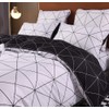 Luofanfei Bed Linen with Zip, Modern Geometric Pattern, 2-Piece/3-Piece Duvet