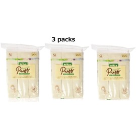 Cotton Lab: Organic Cotton Puff, Size M, 200 Sheets x 3 Piece Set