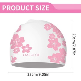 OUDQFCJ Badekappe, Damen-Badekappe, weiche Silikon-Badekappen für langes Haar, rutschfeste Badekappen, wasserdichte Badekappen für Damen, Jugendliche, Erwachsene