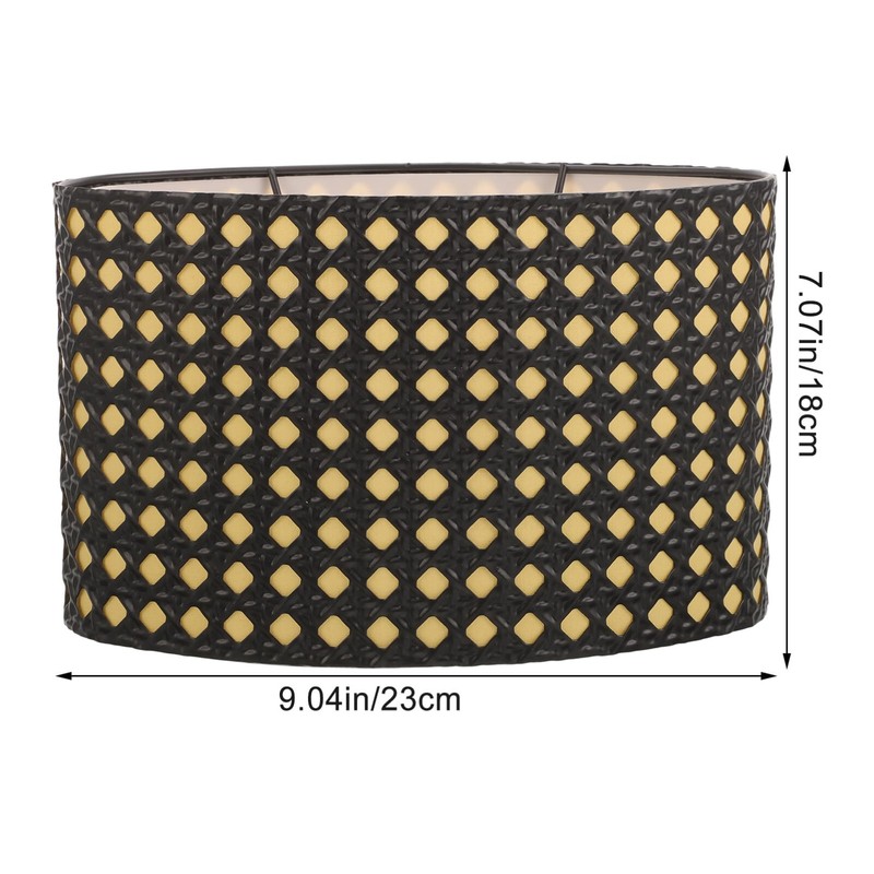 SEWACC Medium Lamp Shade Hollow Out Metal Lampshade Oval Shaped