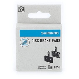 Shimano B05S Disc Brake Pads and Spring, Steel Backed, Resin, Black