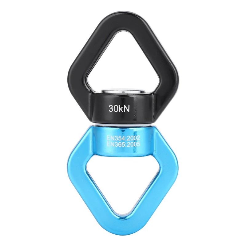 30kN 360° Climbing Swivel, Aluminum Magnesium Rope Rotator Connector for